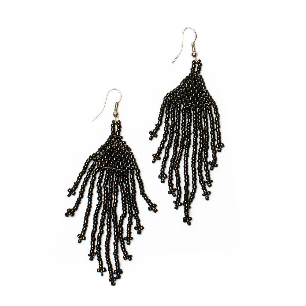 Boucles d'oreilles pendantes perlées