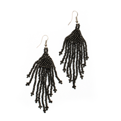 Boucles d'oreilles pendantes perlées