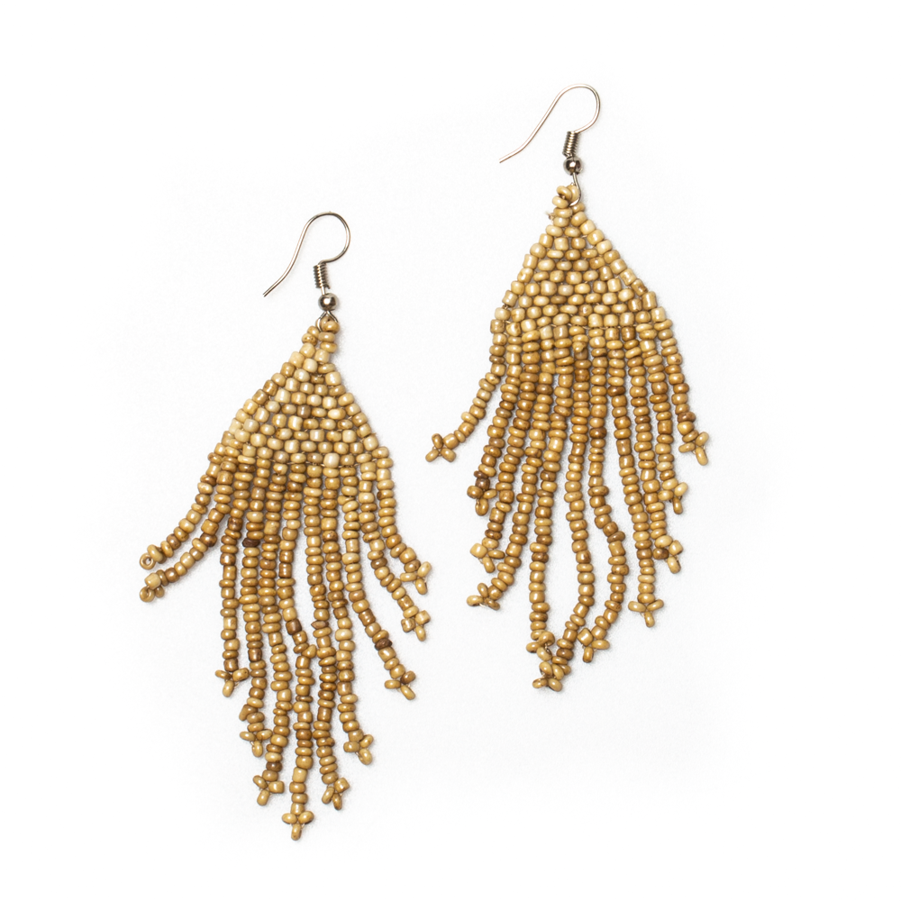 Boucles d'oreilles pendantes perlées