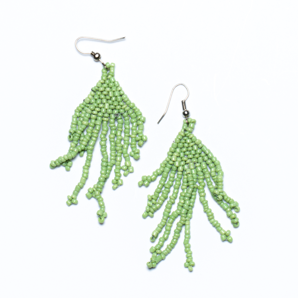 Boucles d'oreilles pendantes perlées