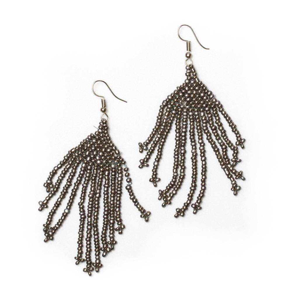 Boucles d'oreilles pendantes perlées