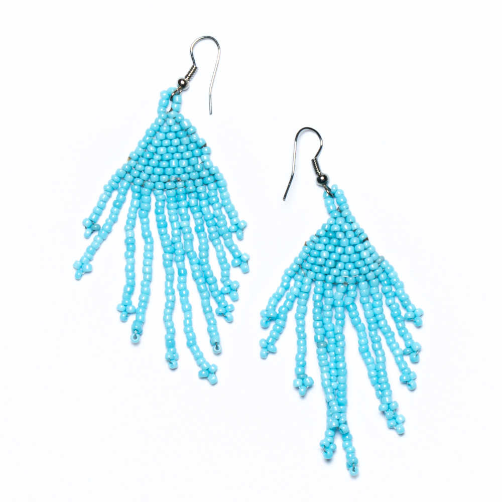 Boucles d'oreilles pendantes perlées