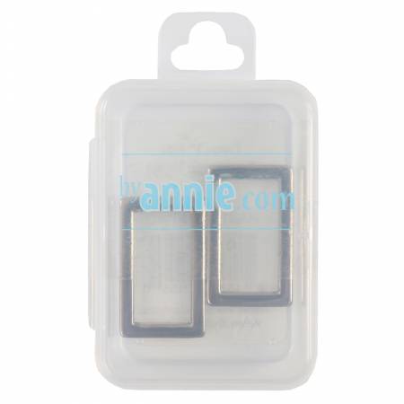 By Annie - Rectangle Ring Flat 1" Nickel Set of Two (2)