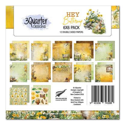 3Quarter Designs Hey Buttercup 6x6 Paper Pack