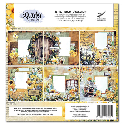 3Quarter Designs Hey Buttercup 12x12 Design Paper & Diecuts Set