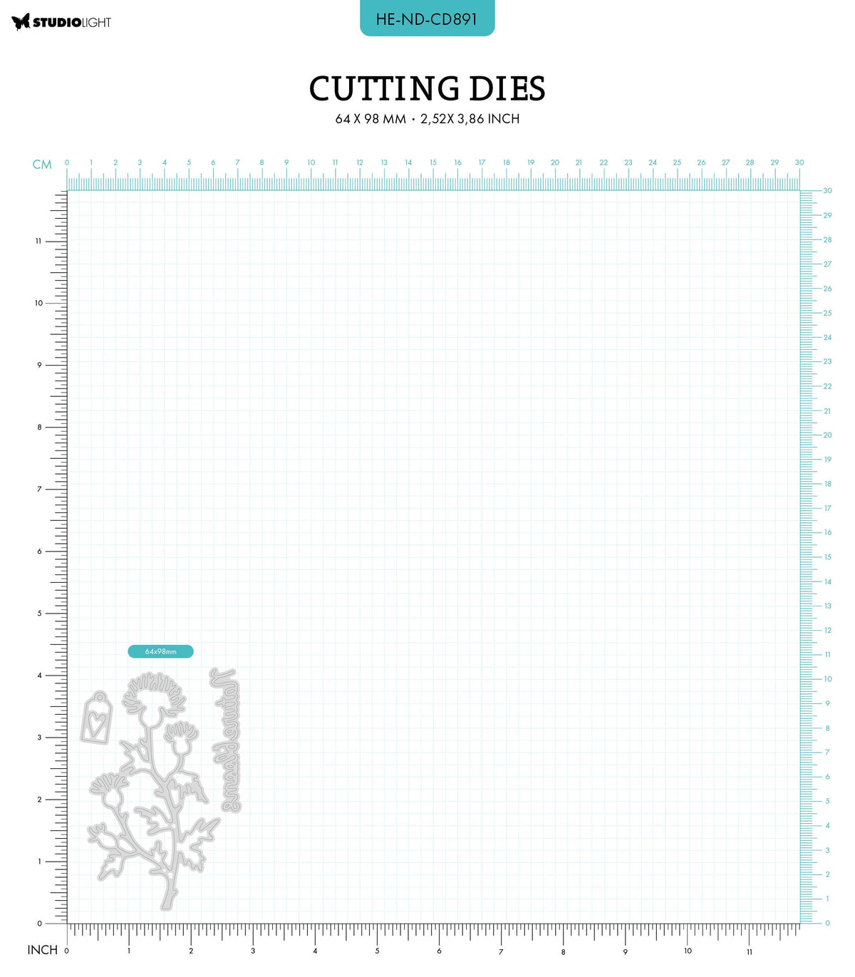 HE Cutting Die Thistle Nature's Dream 2 - 3 PC