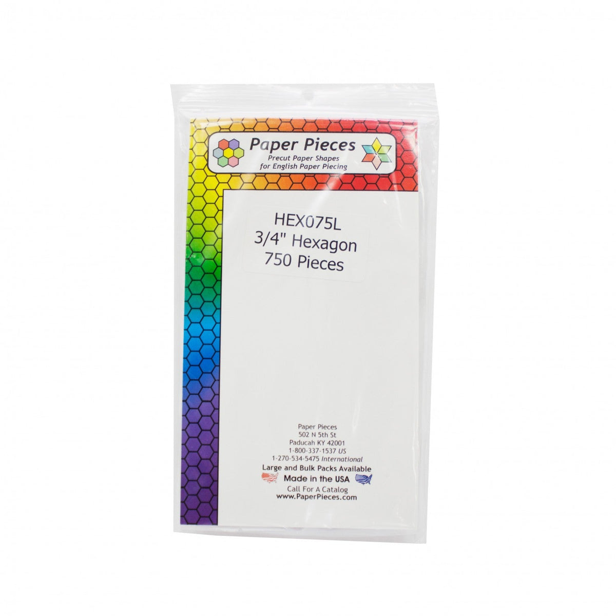 Paquet de 750 hexagones de 1,9 cm pour patchwork au papier
