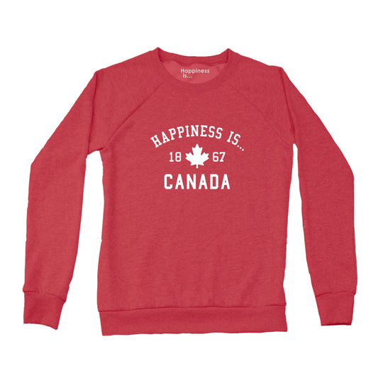 Women's Canada 1867 Crew Sweatshirt, Chili