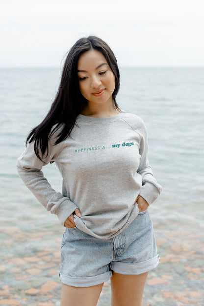 Women's My DogS Crew Sweatshirt, Heather Grey