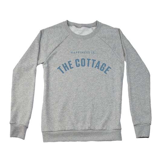 Women's Cottage Collegiate Crew Sweatshirt, Heather Grey
