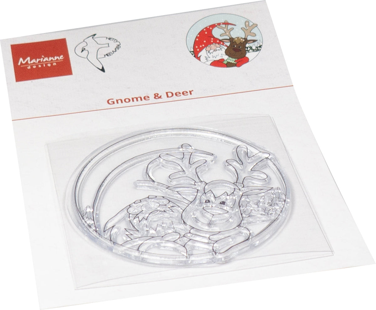 Tampon transparent Marianne Design - Gnome et Cerf de Hetty