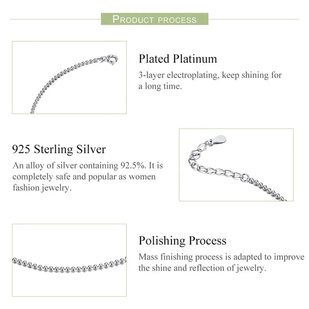 The Essential 925 Sterling Silver Charm Anklet