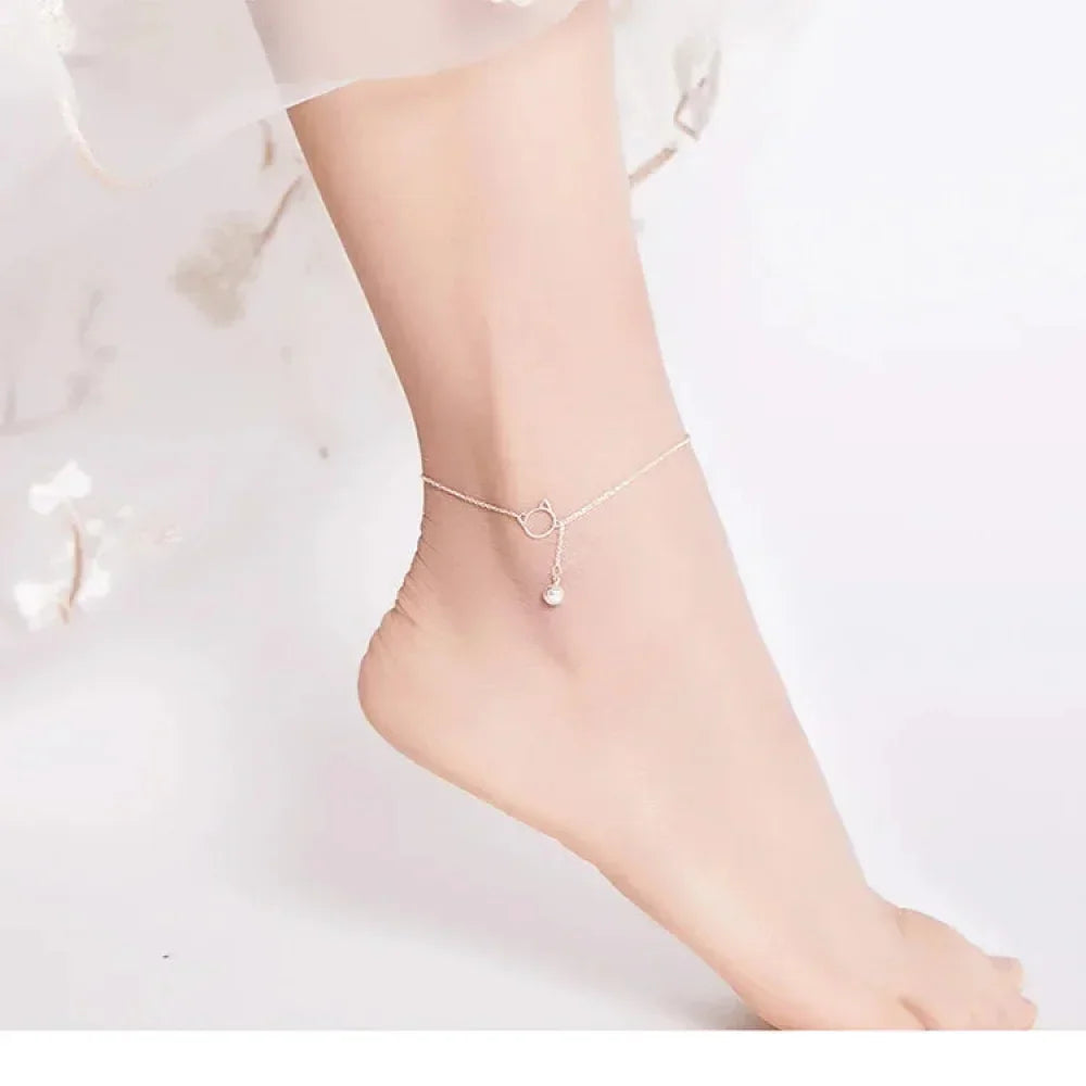 The Essential 925 Sterling Silver Charm Anklet