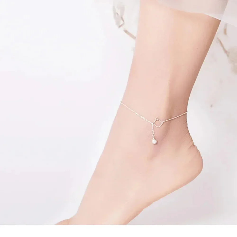 The Essential 925 Sterling Silver Charm Anklet