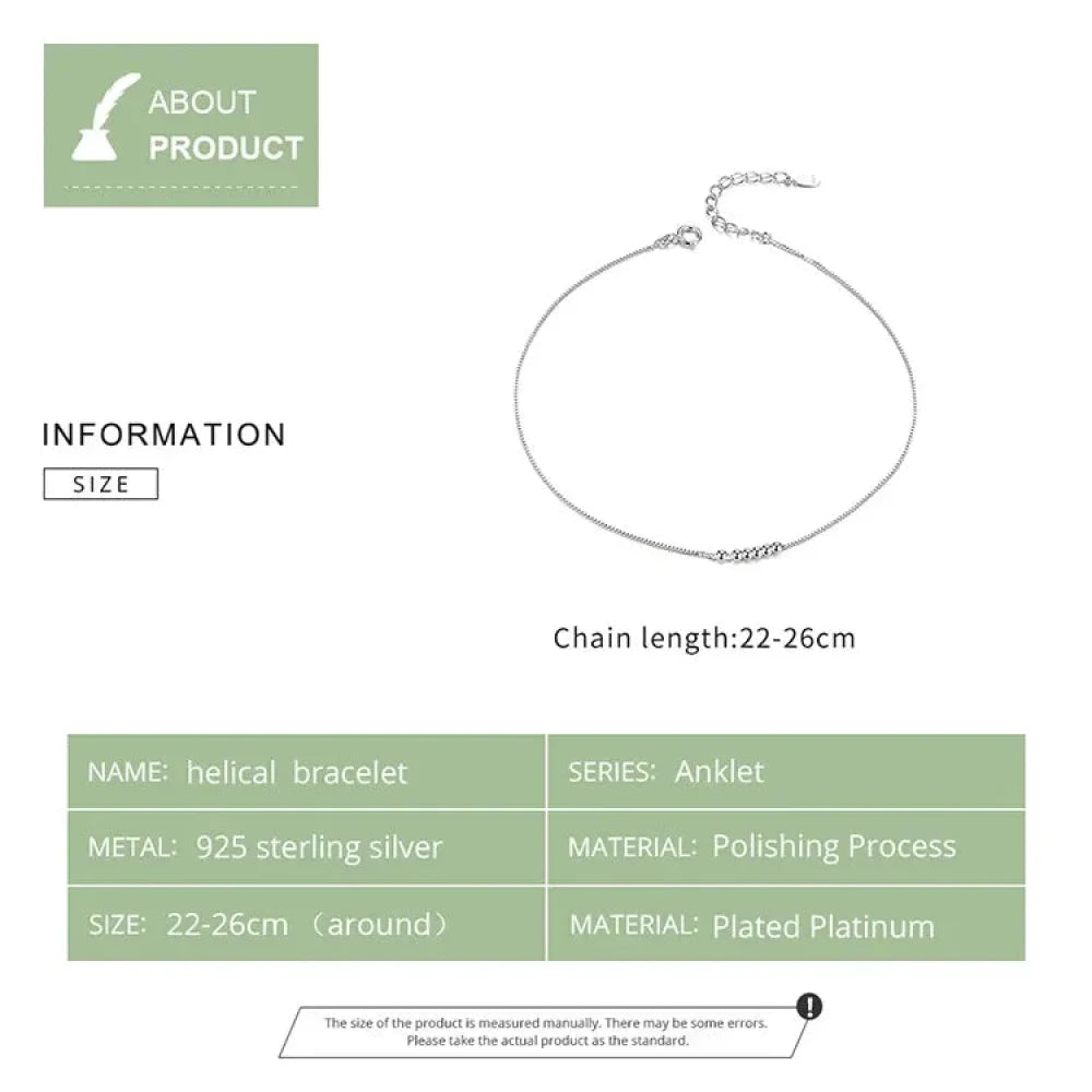 The Essential 925 Sterling Silver Charm Anklet