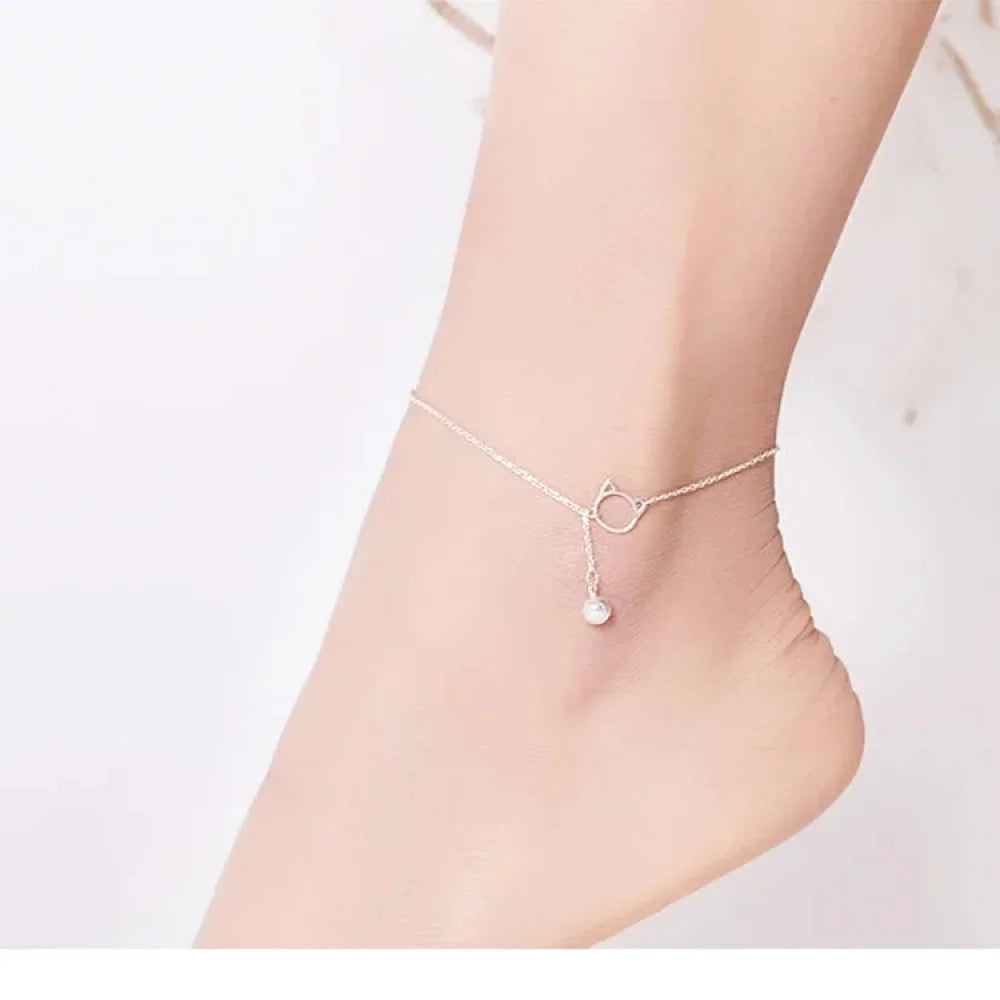 The Essential 925 Sterling Silver Charm Anklet