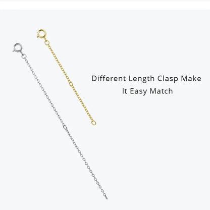 14K Gold Plated 925 Sterling Silver Necklace Extension Chains With Lobster Clasps For Diy Jewelry Making