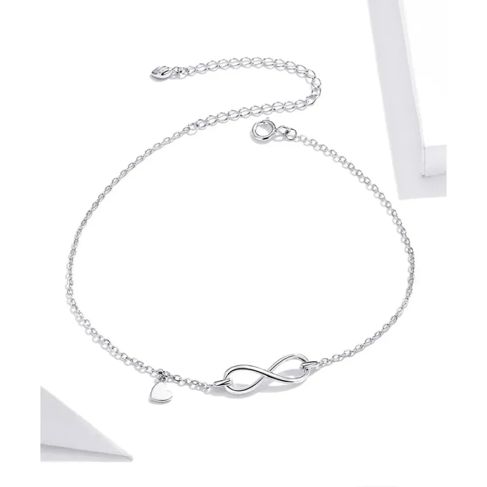 The Endless Summer 925 Sterling Silver Infinity Anklet