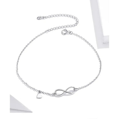 The Endless Summer 925 Sterling Silver Infinity Anklet