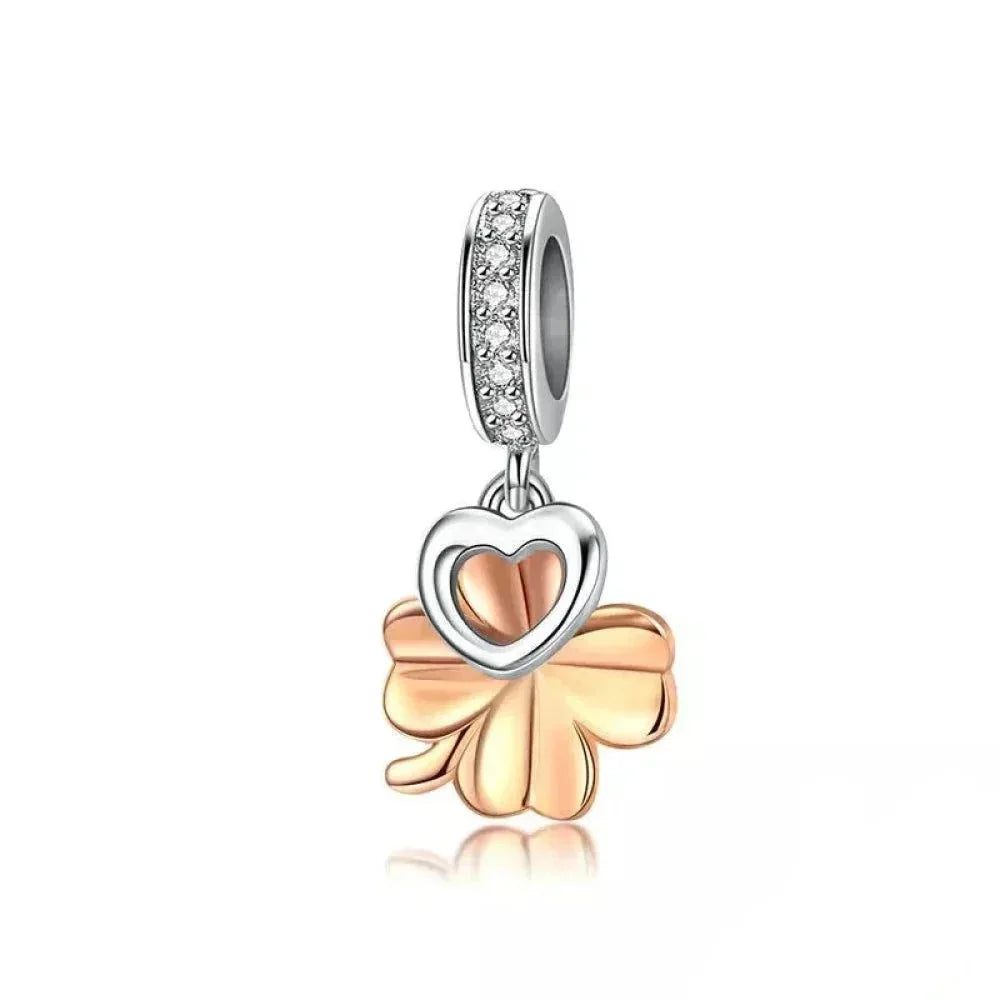 Breloque Trèfle Chanceux Gardon en Argent Sterling 925 - Scc1238