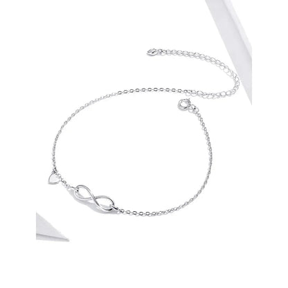 The Endless Summer 925 Sterling Silver Infinity Anklet
