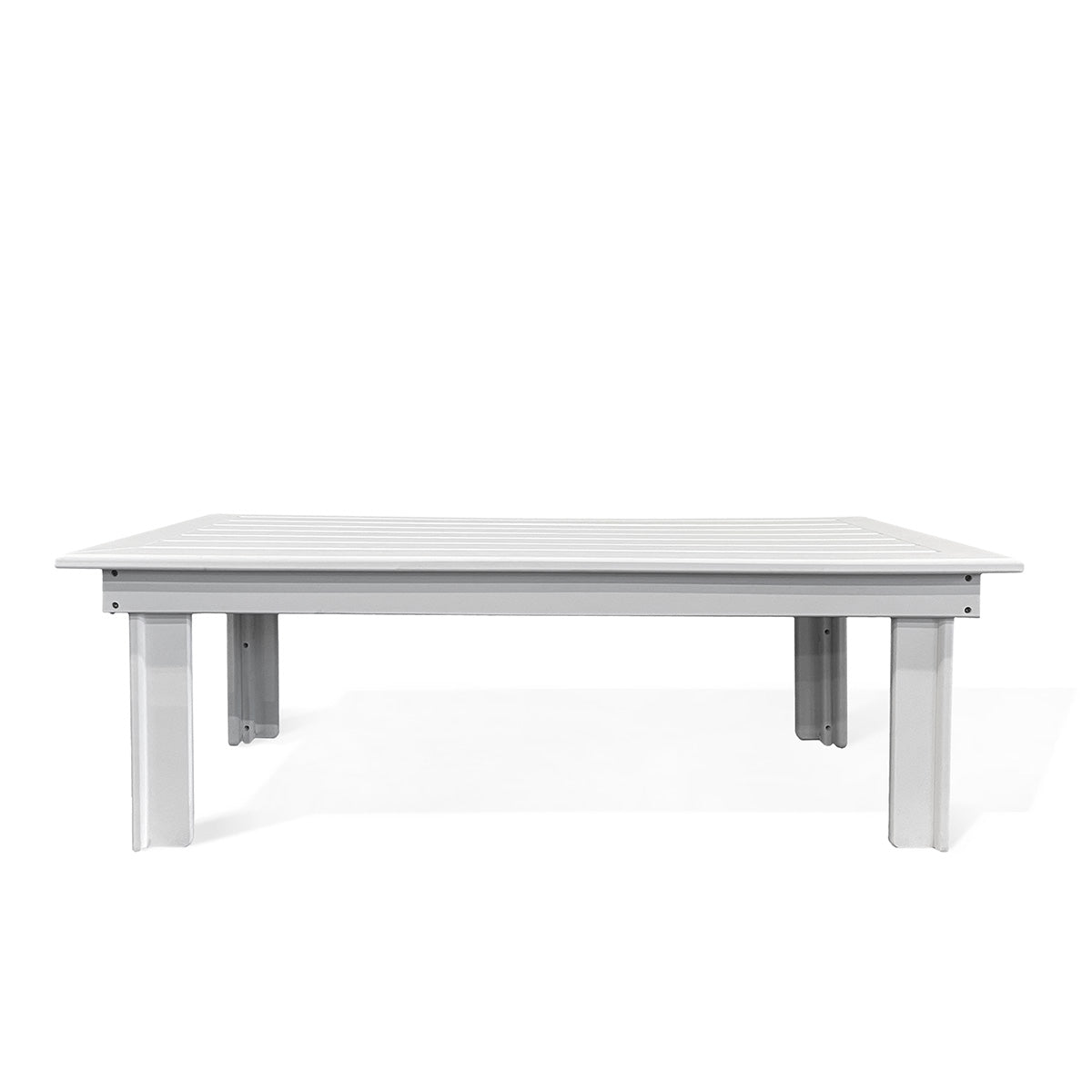 Table basse d'extérieur rectangulaire en polymère Hickory