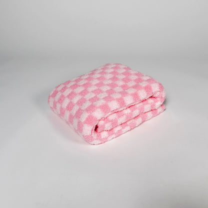 Cotton Candy Check Print Toddler Blanket