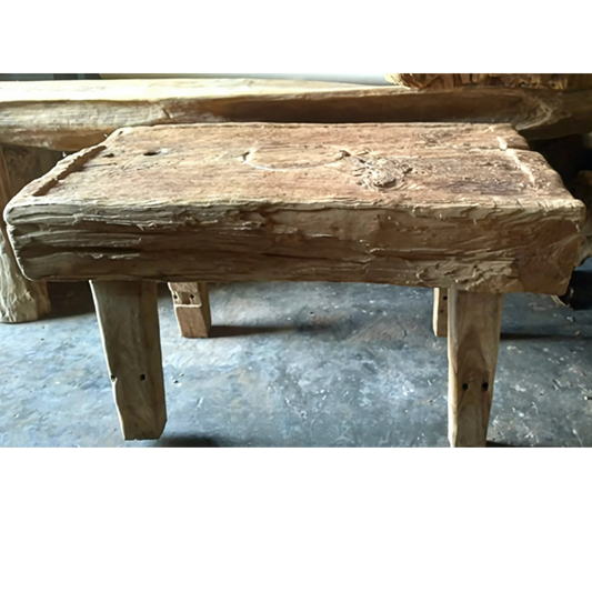 Coffee table in reclaimed exotic wood