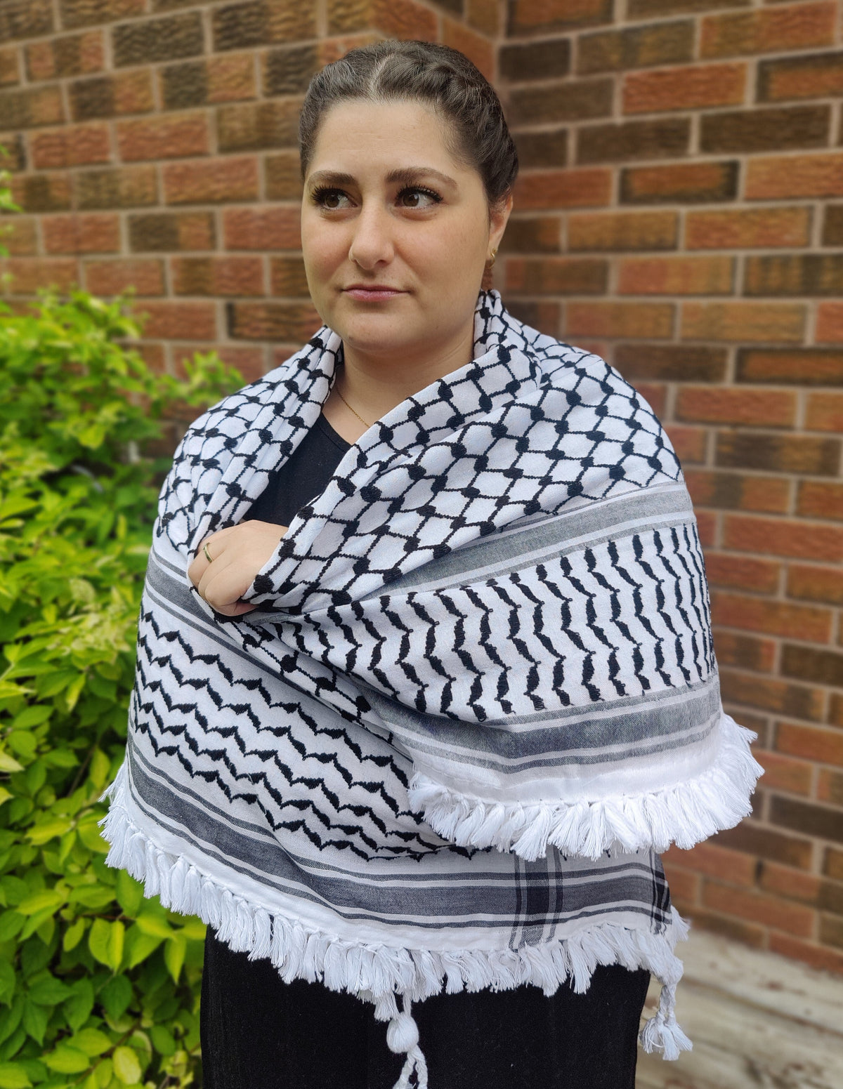 Royal Kufiya (Keffiyeh) | White Handmade Tassels