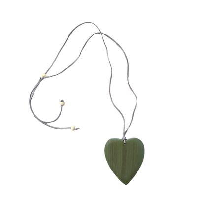 Simple Wooden Heart Necklace
