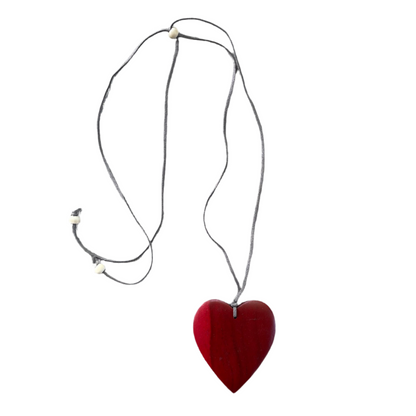 Simple Wooden Heart Necklace