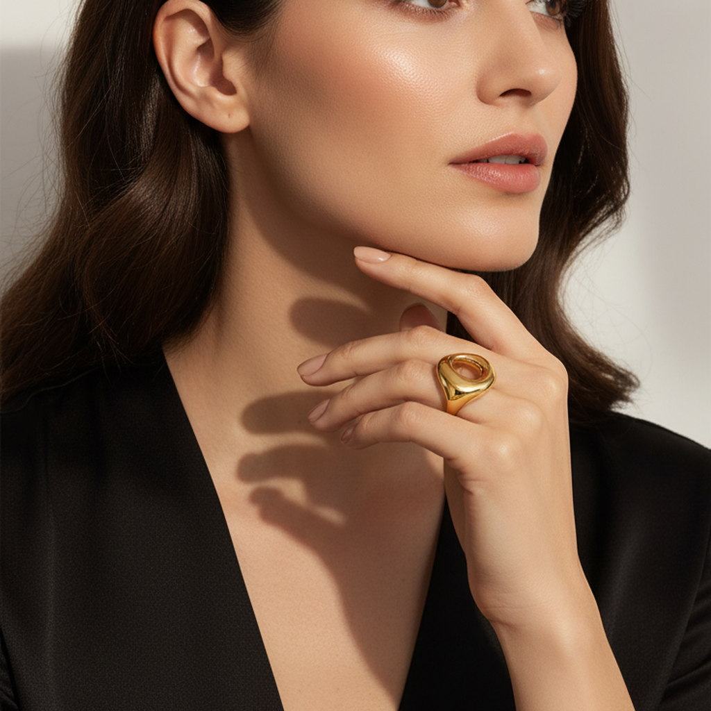 Bague Étreinte Dorée Bio