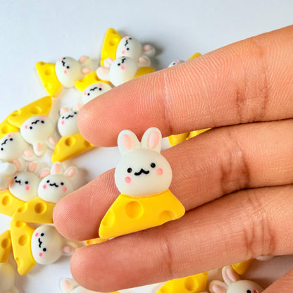 Breloques Lapin Fromage pour Artisanat DIY