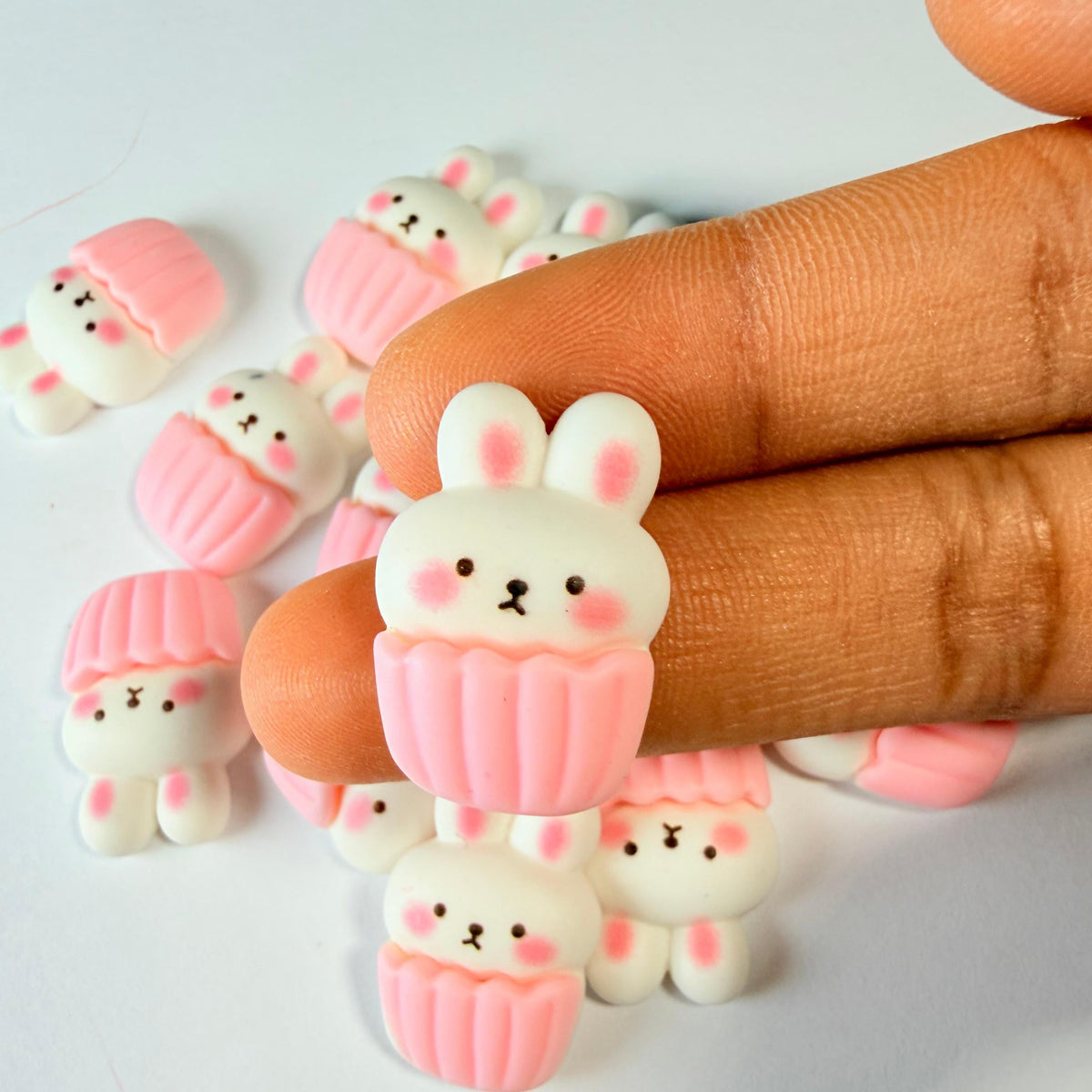 Breloques Cupcake Lapin pour Loisirs Créatifs