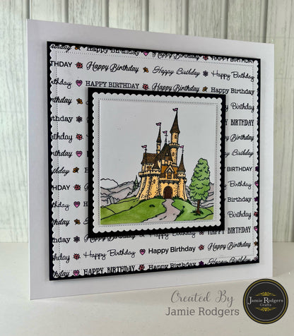 Jamie Rodgers Crafts Happy Birthday DL Clear Stamp Set