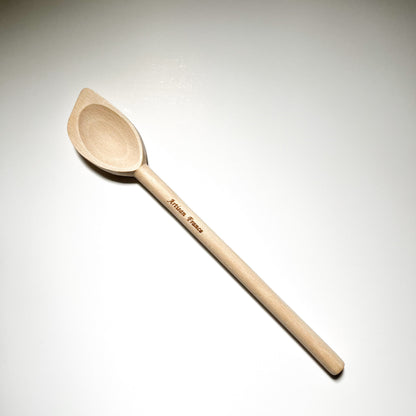 Cuillère en bois de hêtre à bout pointu – Bois 100 % naturel – Cuillère de cuisine de 28 cm