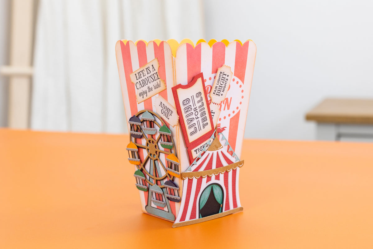 Vintage Carnival Stamp & Die - Ticket Fun