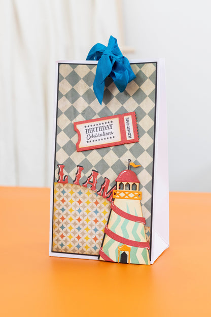 Vintage Carnival Stamp & Die - Ticket Fun