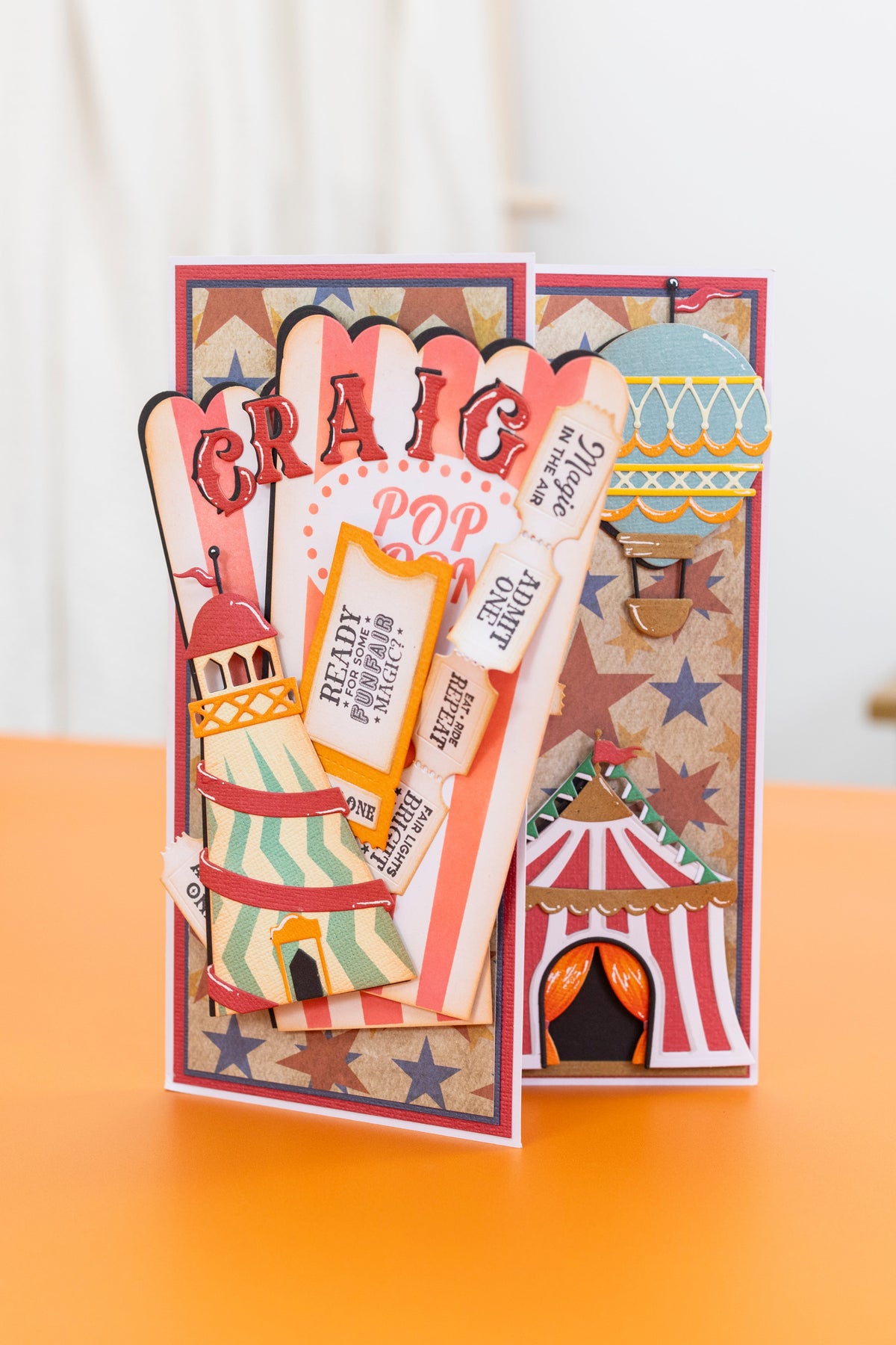 Vintage Carnival Metal Die & Stencil Set - Helter Skelter
