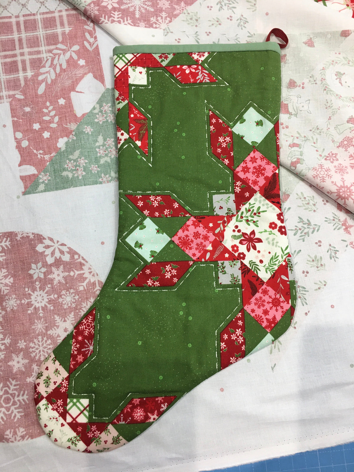 Échantillon de magasin - Bas de Noël Houx et Gui
