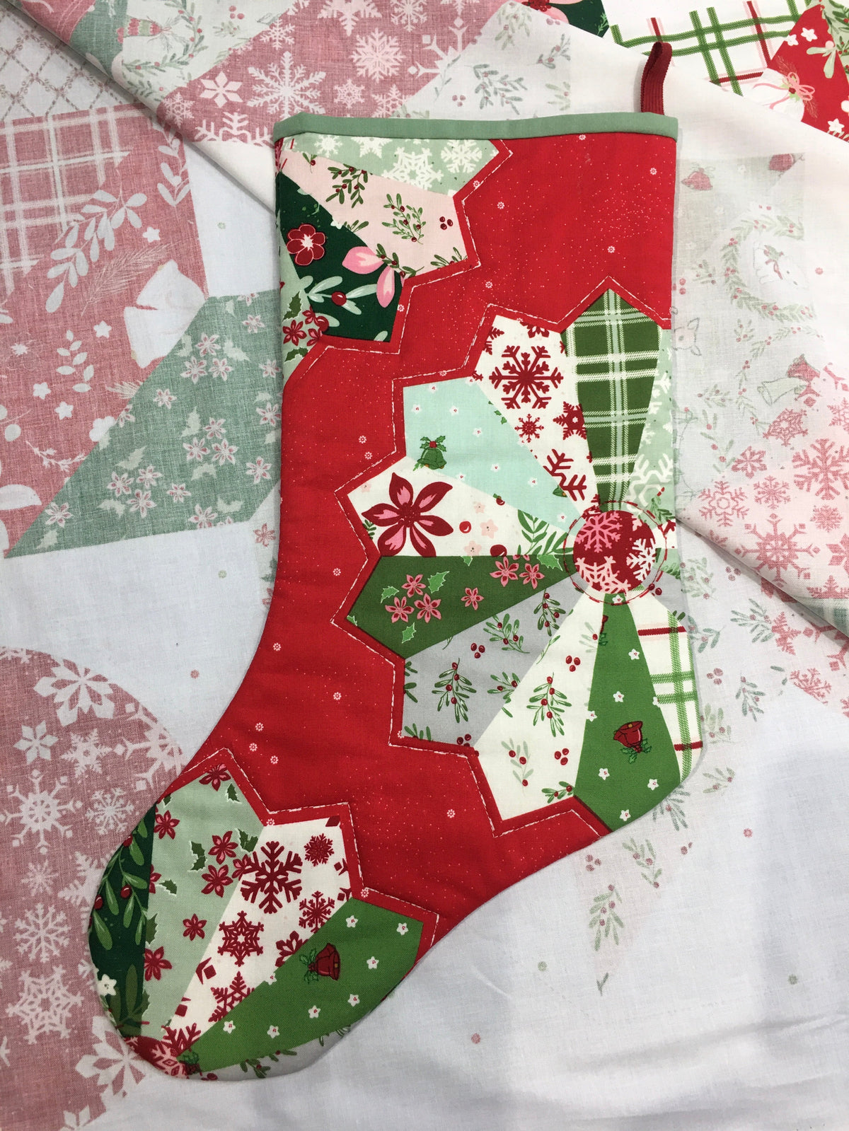 Échantillon de magasin - Bas de Noël Houx et Gui