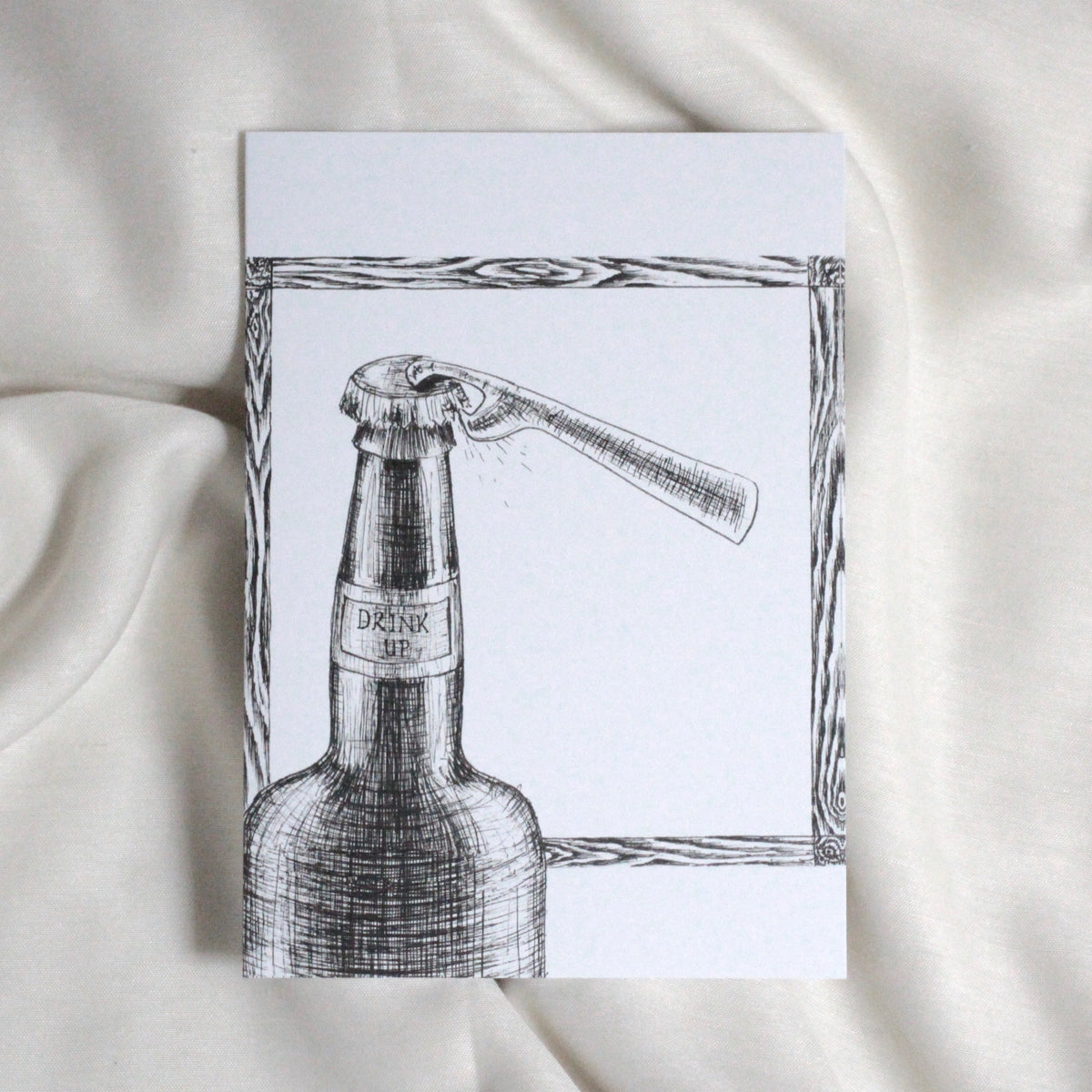 Beer Bottle and Cap Card