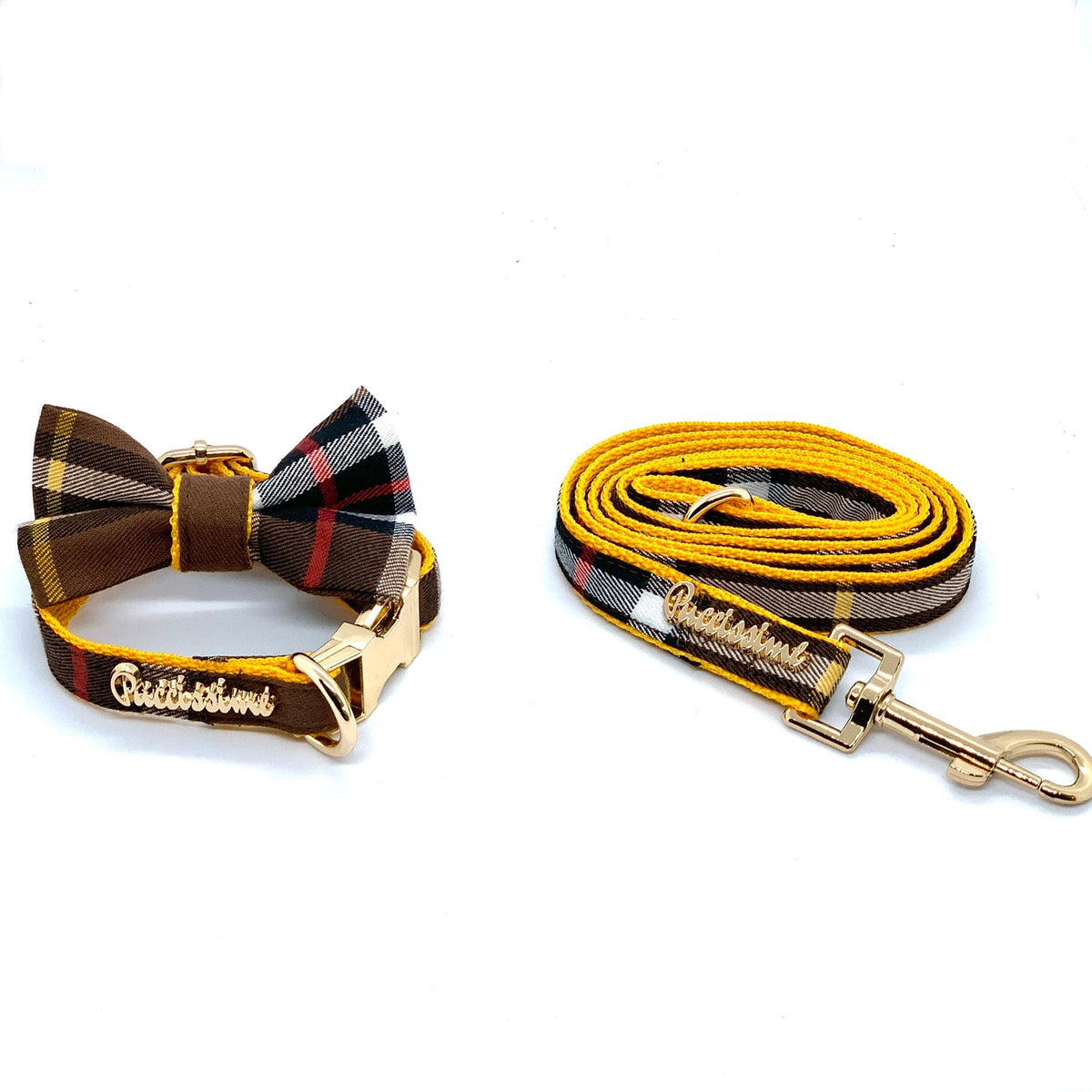 Medallion dog leash with hands-free extension