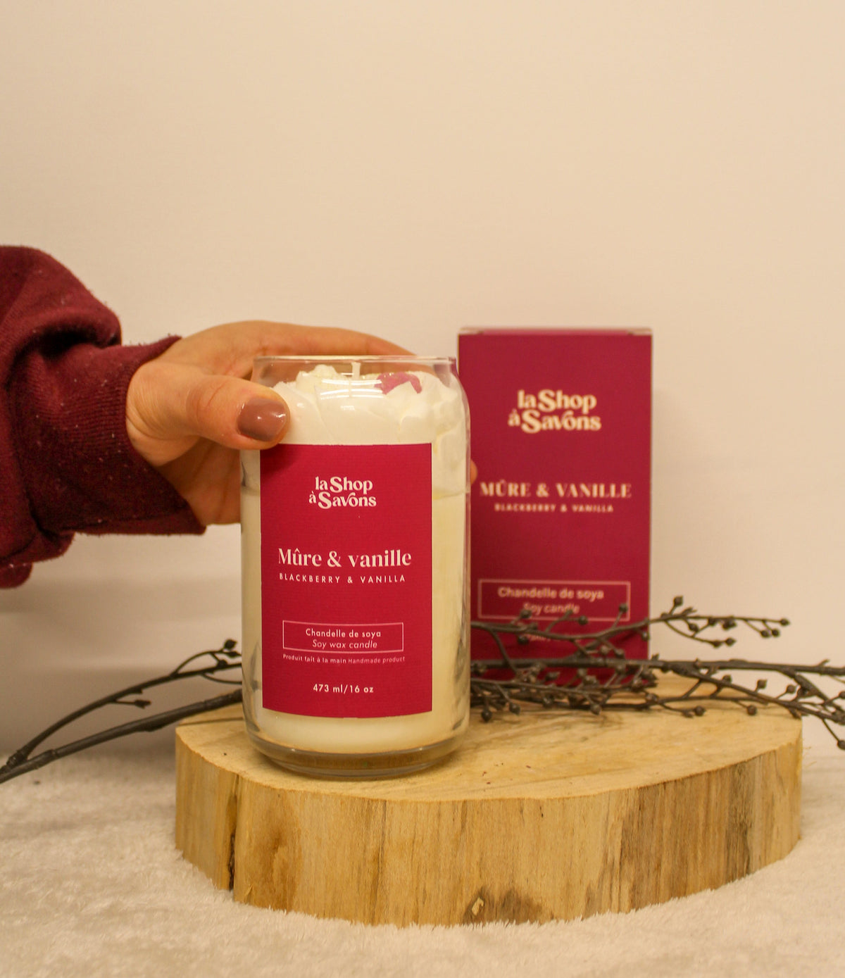 Soy candle 16 oz - Blackberry & Vanilla