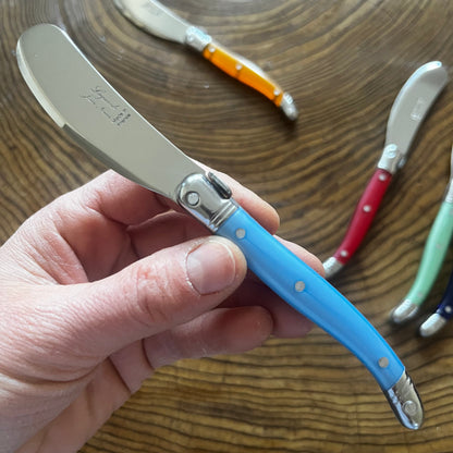 Couteau à beurre Laguiole ®, Bleu Pastel