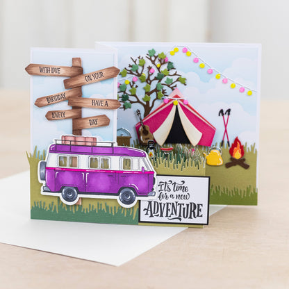 Crafters Companion The Great Outdoors Metal Die Set - Around the Campfire