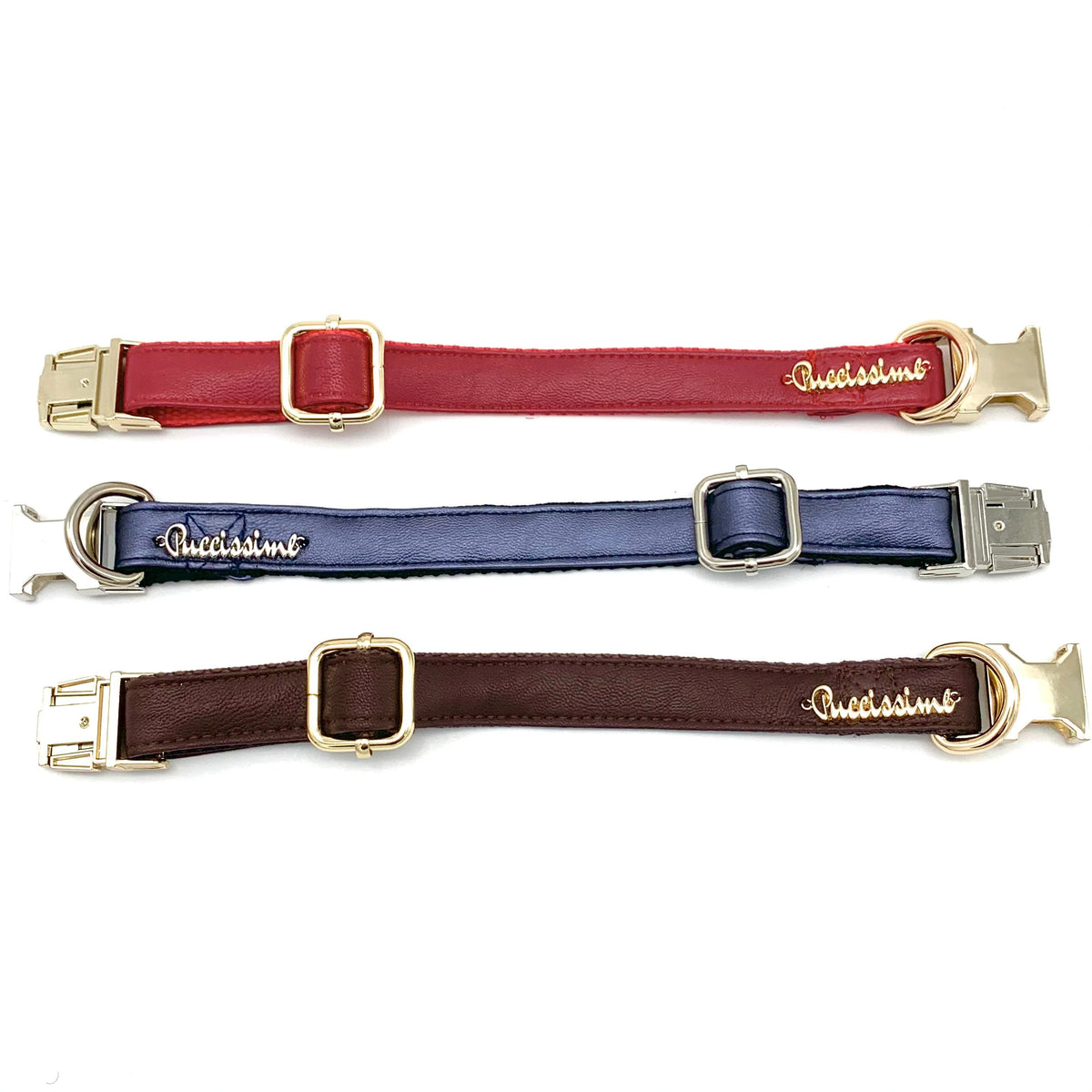 Cherry Red Leather Collar