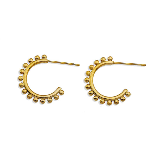 ISLA : Boucles d'oreilles créoles perlées