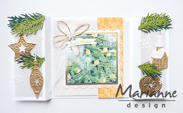 Marianne Design Feuille de découpes Sapins de Noël