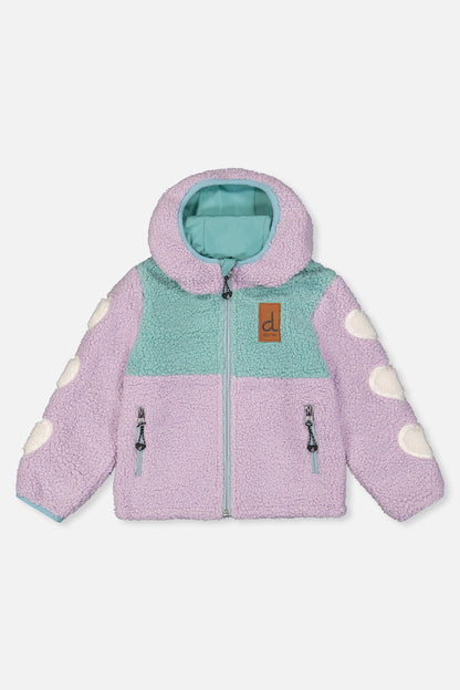 Reversible Mid-Season Jacket Pale Blue-Grey And Mauve